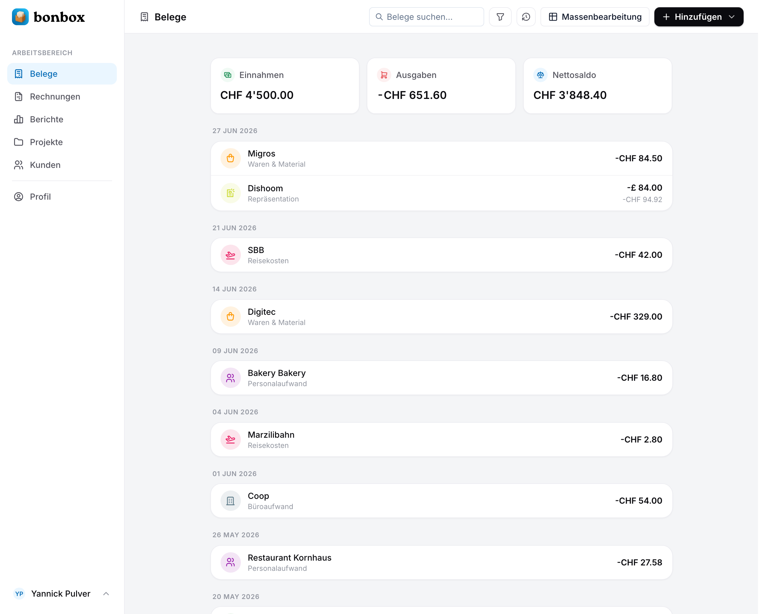 bonbox web dashboard