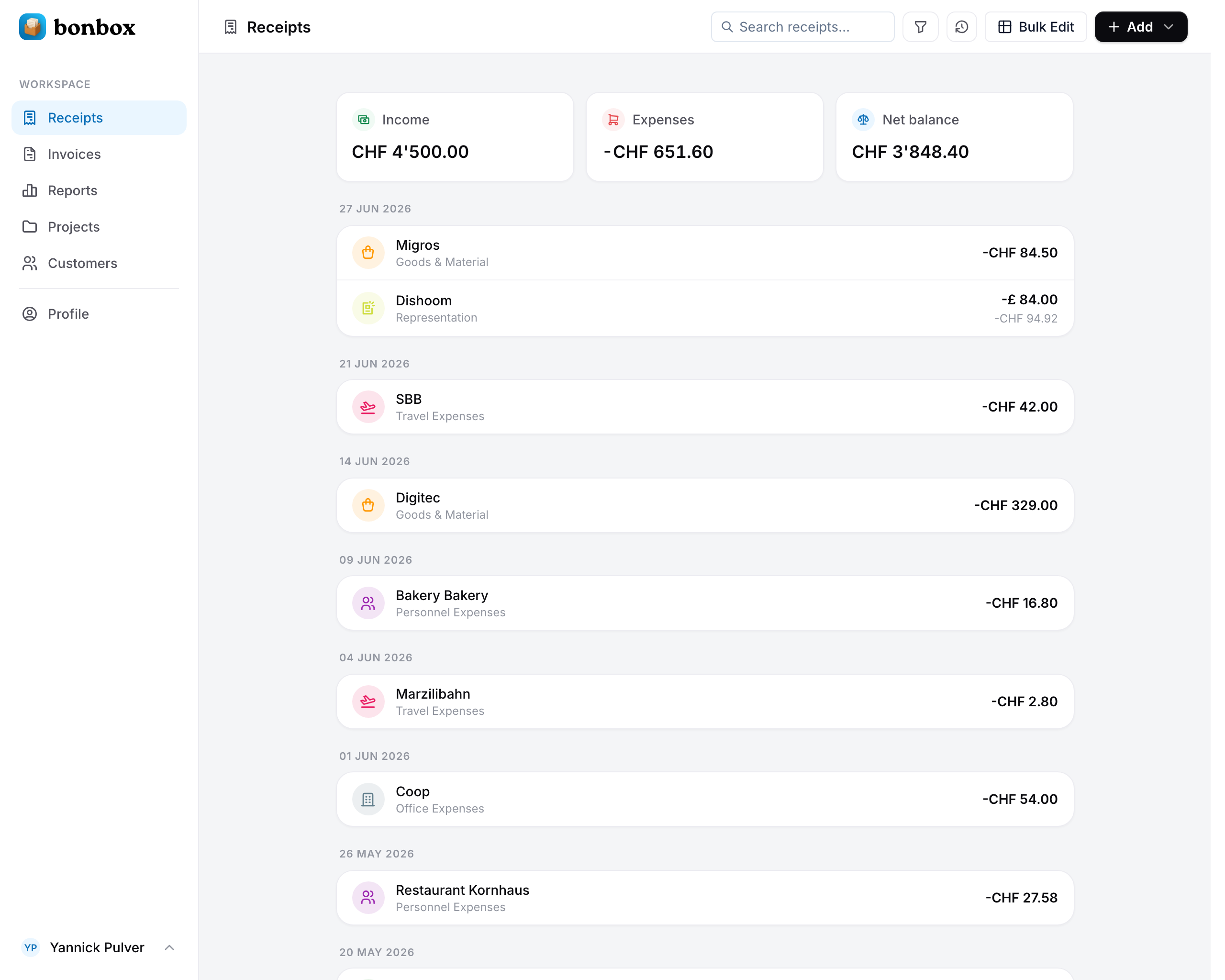 bonbox web dashboard