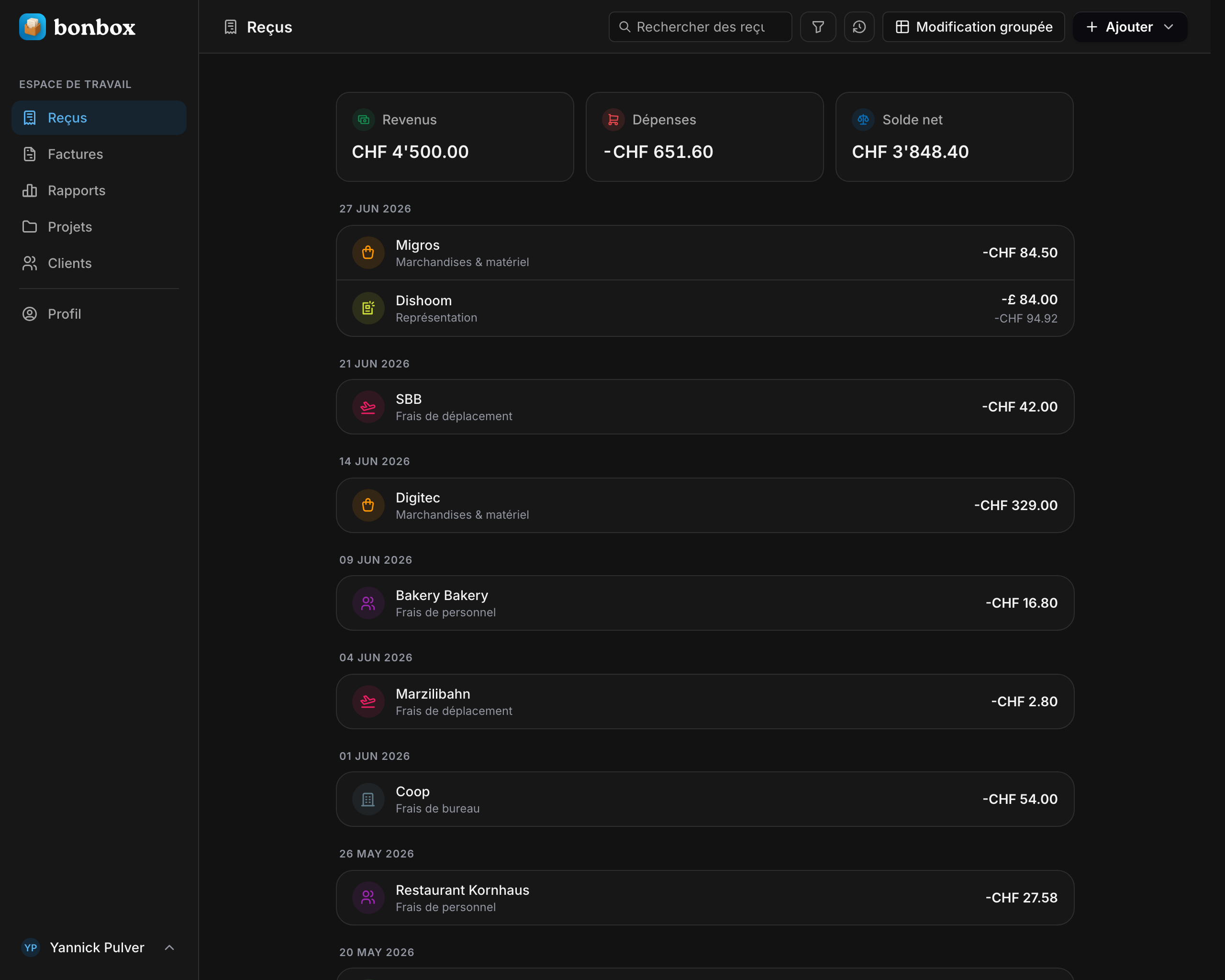 bonbox web dashboard