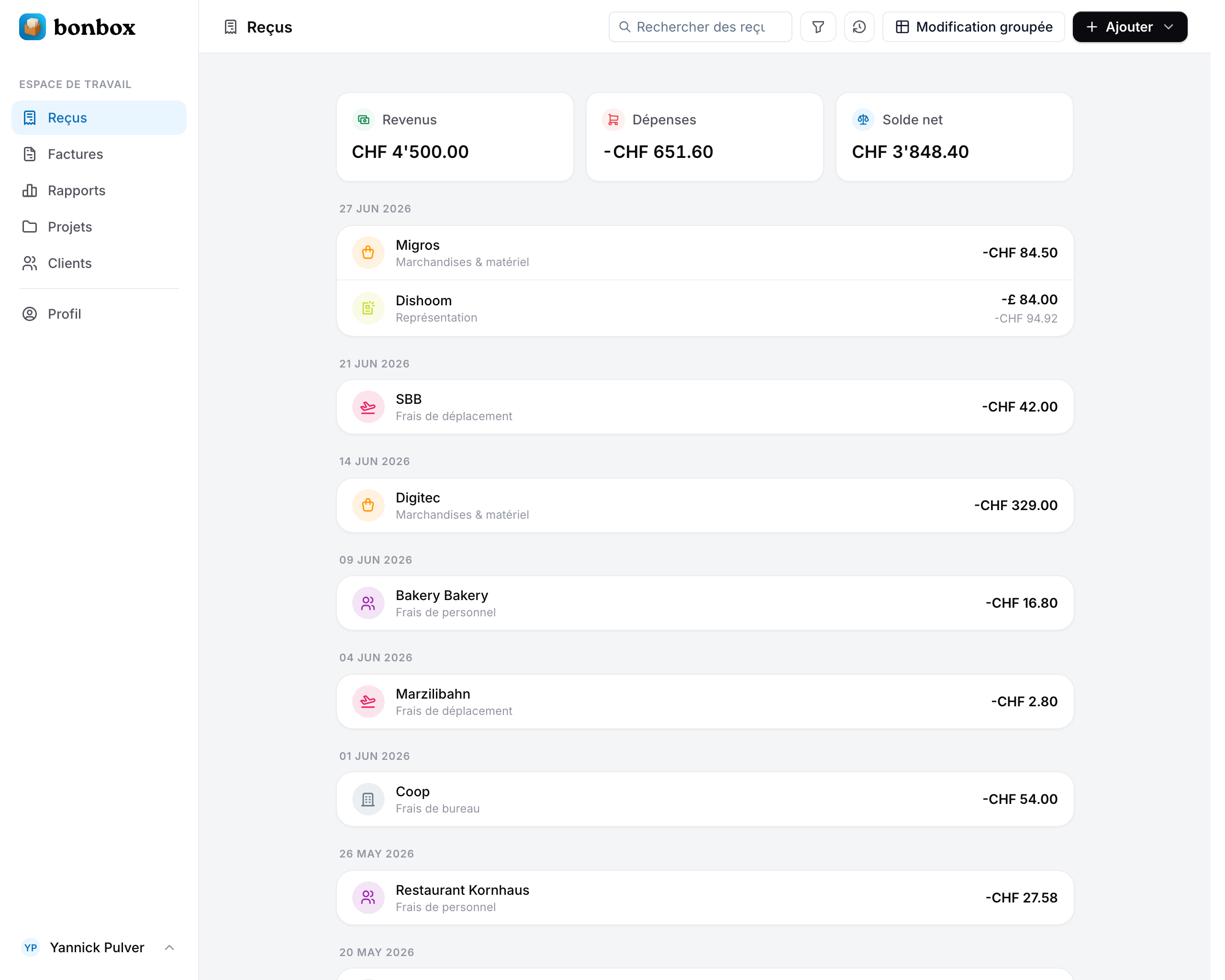 bonbox web dashboard